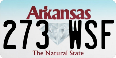 AR license plate 273WSF