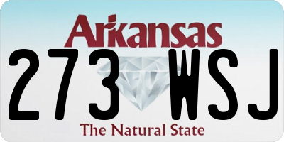 AR license plate 273WSJ