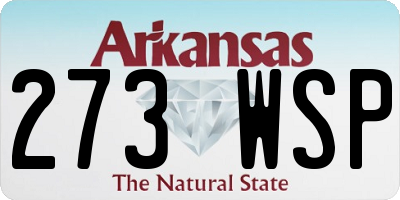 AR license plate 273WSP