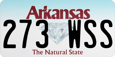AR license plate 273WSS