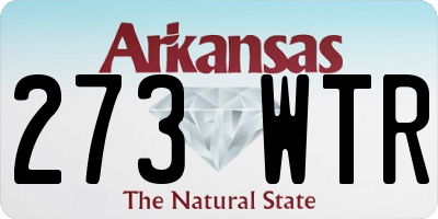 AR license plate 273WTR