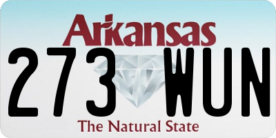 AR license plate 273WUN
