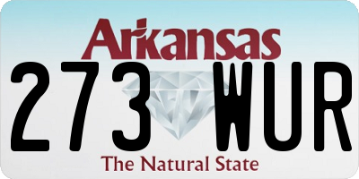 AR license plate 273WUR