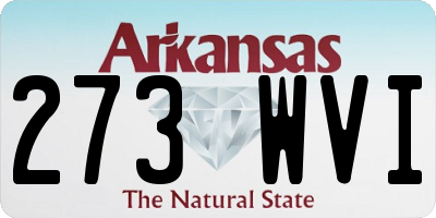 AR license plate 273WVI