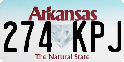 AR license plate 274KPJ