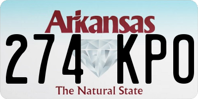 AR license plate 274KPO