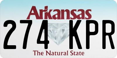 AR license plate 274KPR