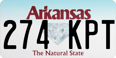 AR license plate 274KPT