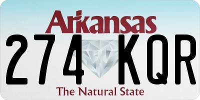 AR license plate 274KQR