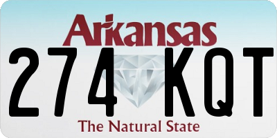 AR license plate 274KQT