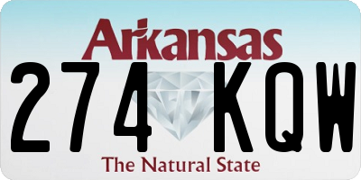 AR license plate 274KQW
