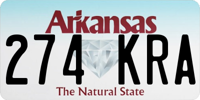 AR license plate 274KRA