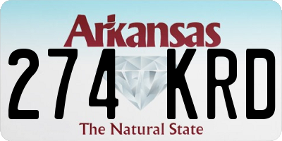 AR license plate 274KRD
