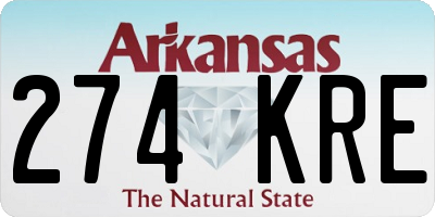 AR license plate 274KRE