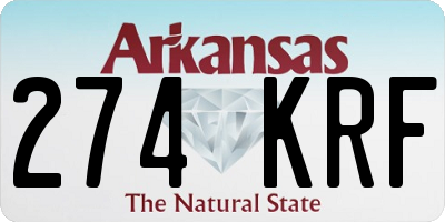 AR license plate 274KRF