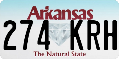 AR license plate 274KRH