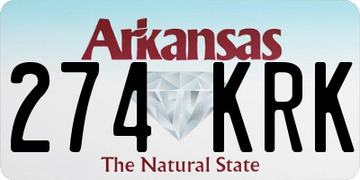 AR license plate 274KRK