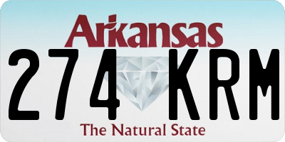 AR license plate 274KRM