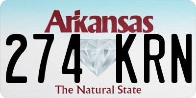 AR license plate 274KRN