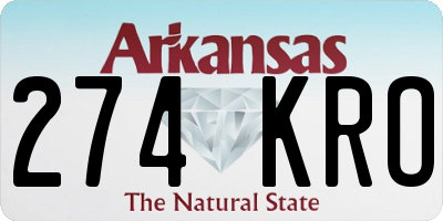 AR license plate 274KRO