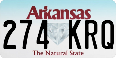 AR license plate 274KRQ