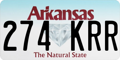 AR license plate 274KRR