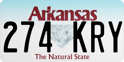 AR license plate 274KRY