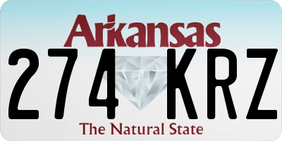 AR license plate 274KRZ