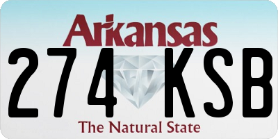 AR license plate 274KSB