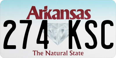 AR license plate 274KSC