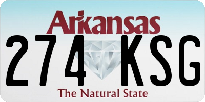 AR license plate 274KSG