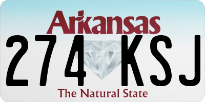 AR license plate 274KSJ