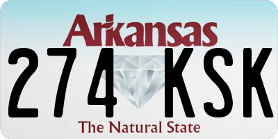 AR license plate 274KSK