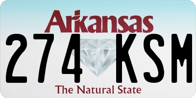 AR license plate 274KSM