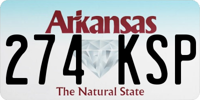 AR license plate 274KSP