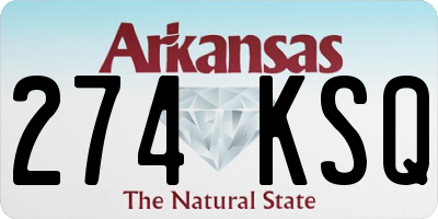 AR license plate 274KSQ
