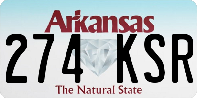 AR license plate 274KSR