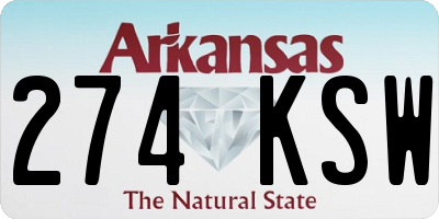 AR license plate 274KSW