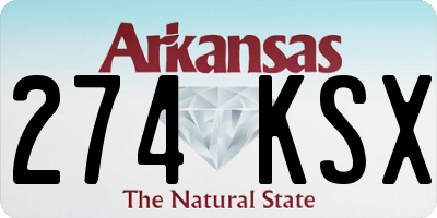 AR license plate 274KSX