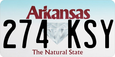AR license plate 274KSY