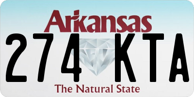 AR license plate 274KTA
