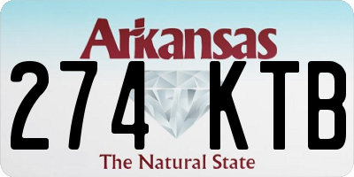 AR license plate 274KTB