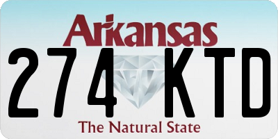 AR license plate 274KTD