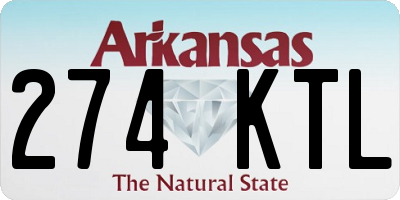 AR license plate 274KTL