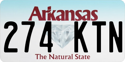 AR license plate 274KTN