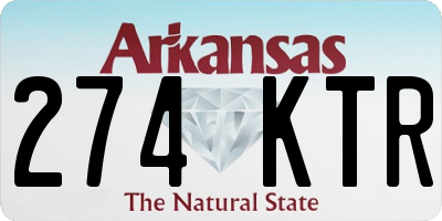 AR license plate 274KTR