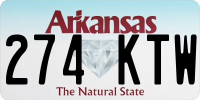 AR license plate 274KTW