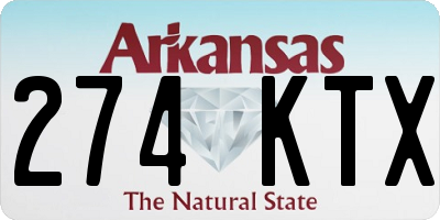 AR license plate 274KTX