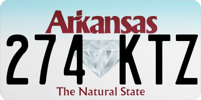 AR license plate 274KTZ
