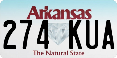 AR license plate 274KUA